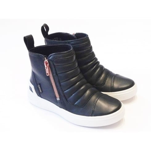 Ginnie Girls Black Leather Goretex Ankle Boots