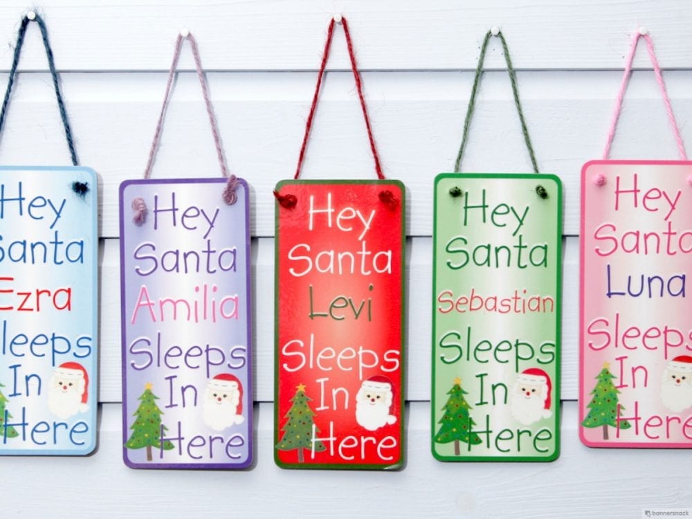 Hey Santa Door Plaque