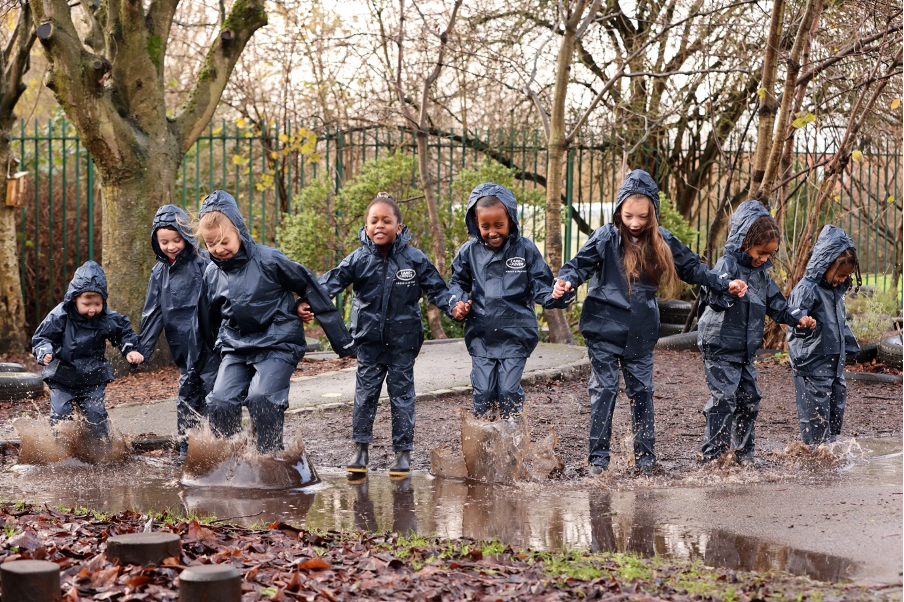 Schools across the country receive waterproof and wellies kits to aid outdoor learning